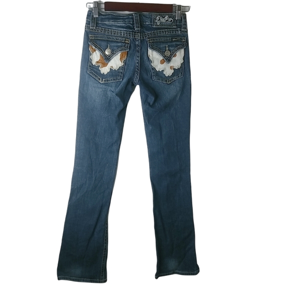 Miss Me Denim - Miss Me 27x33 Boot JP42g2K-2 Cowhide Pocket Jeans